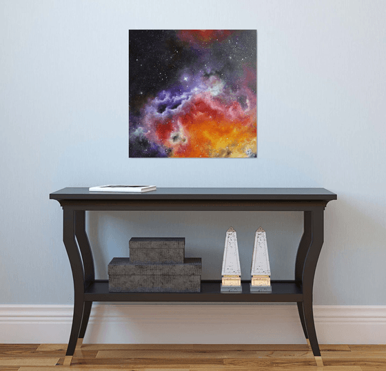 'Resurrection' Space Painting - Finger-painted