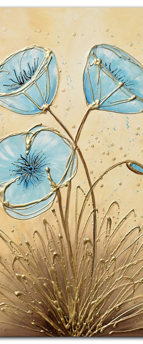 Beautiful Blue Poppies by Amanda Dagg