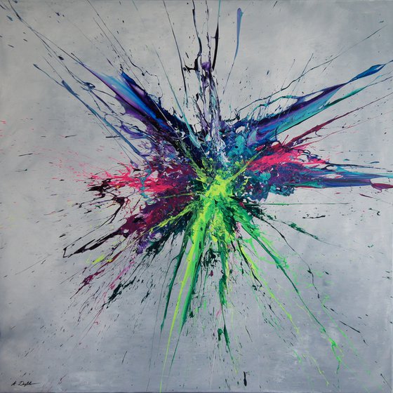 Luminous Bursts VII (Spirits Of Skies 100123) (100 x 100 cm) XXL (40 x 40 inches)