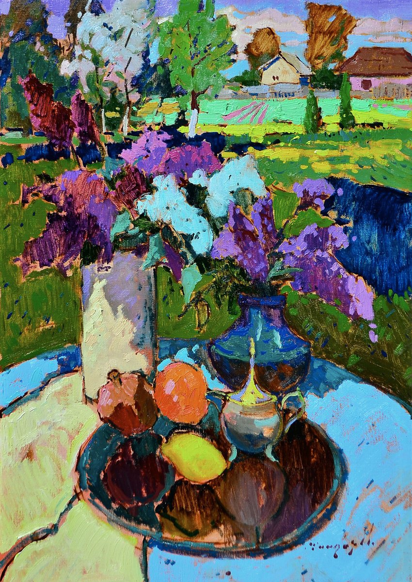 In My Garden By Alexander Shandor, 24 X 31, Artwork For Sale On Artfinder