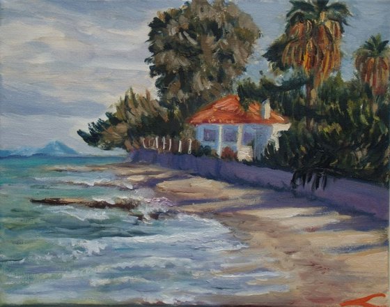 Kassandra landscape, at the sea