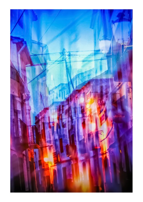 Spanish Streets 26. Abstract Multiple Exposure photography of Traditional Spanish Streets. Limited Edition Print #1/10 by Graham Briggs