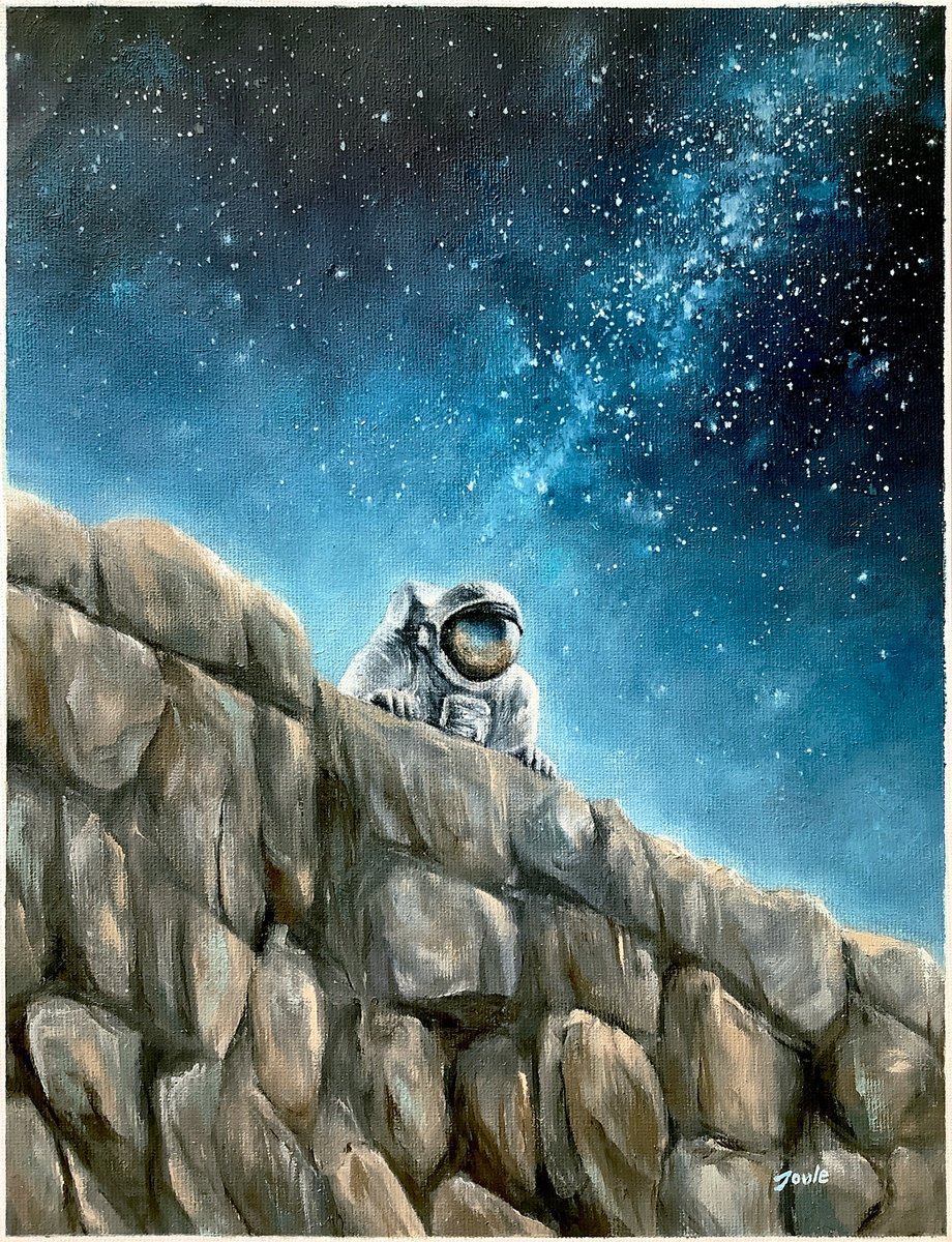 Surrealistic Portrait Oil Painting By Joule Kim, 9 X 12", Silence, Original Artwork