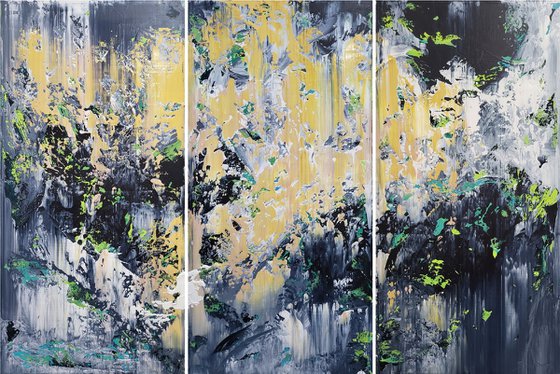 150x100cm. / Abstract triptych / Abstract 22146