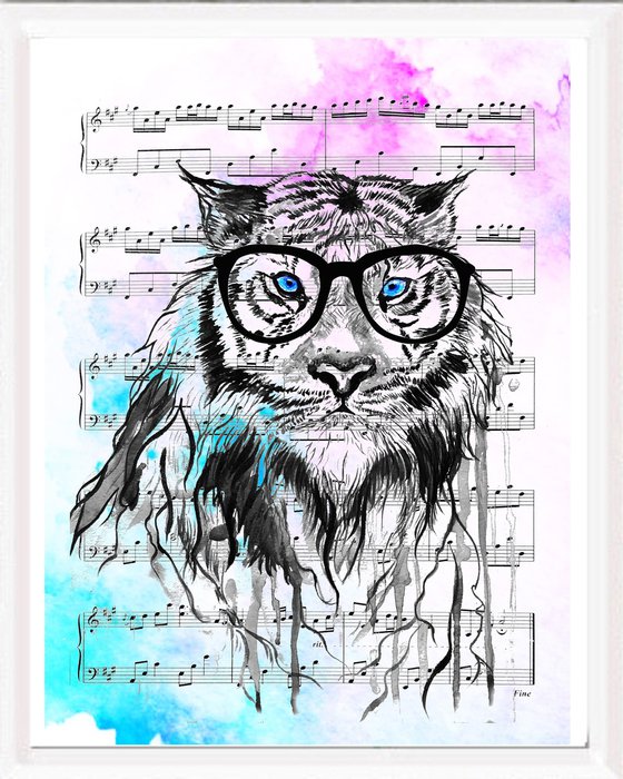 Animals, mixed-media art