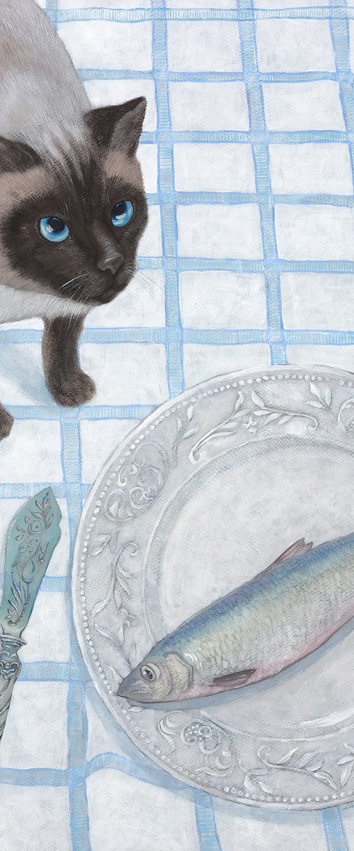 Cat and Herring by Natalie Levkovska