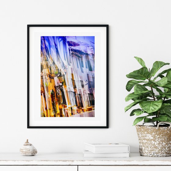 Spanish Streets 16. Abstract Multiple Exposure photography of Traditional Spanish Streets. Limited Edition Print #1/10