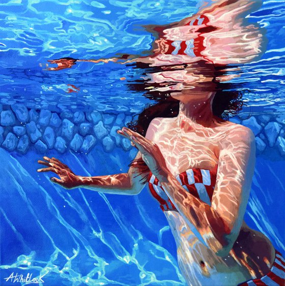 Underneath XLIII - Miniature swimming painting