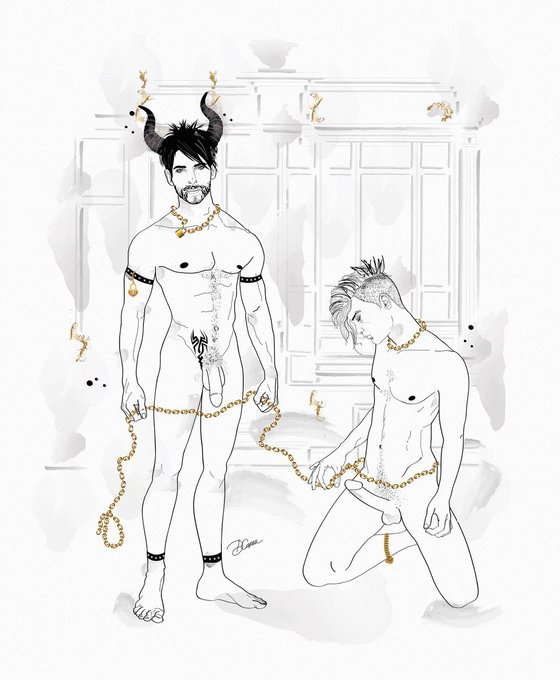 Jörg and Sascha - gay art - gay - gay love - male nude - bdsm - bondage - sex - erotic