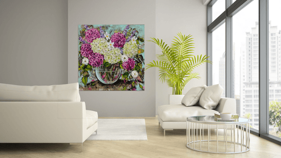 Pink and White Hydrangea