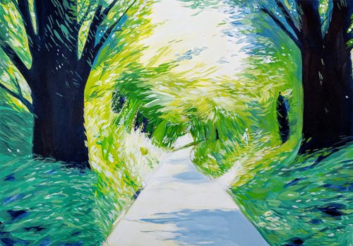 Bright Lane - on paper by Kitty  Cooper