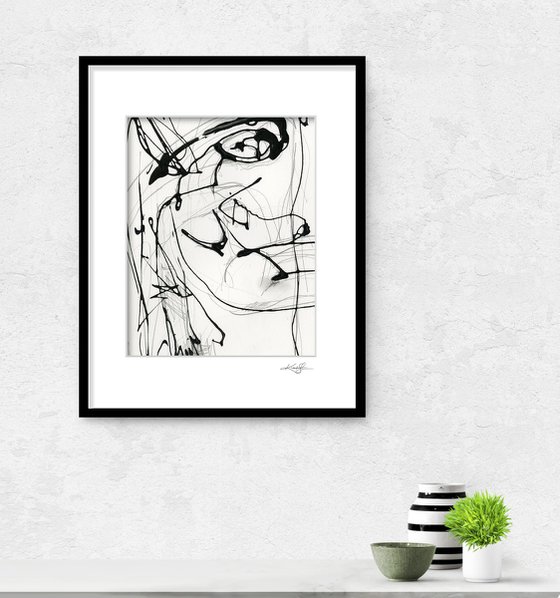 Doodle Nude 6 - Minimalistic Abstract Nude Art by Kathy Morton Stanion