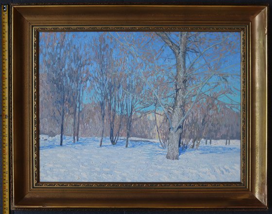 March. The sun is warming