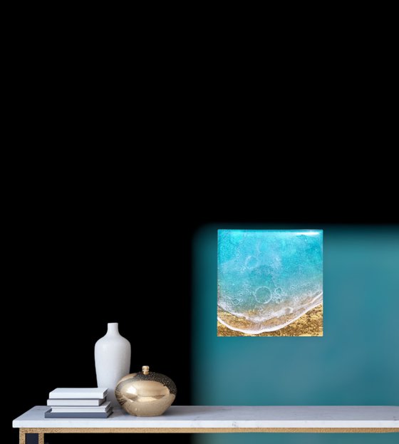 Teal Waves #30 Seascape Painting