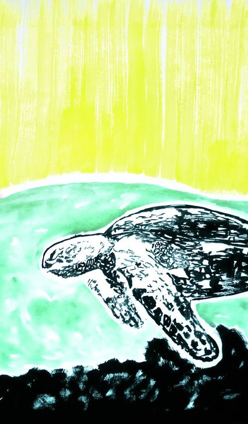 Sea turtle. by Marat Cherny