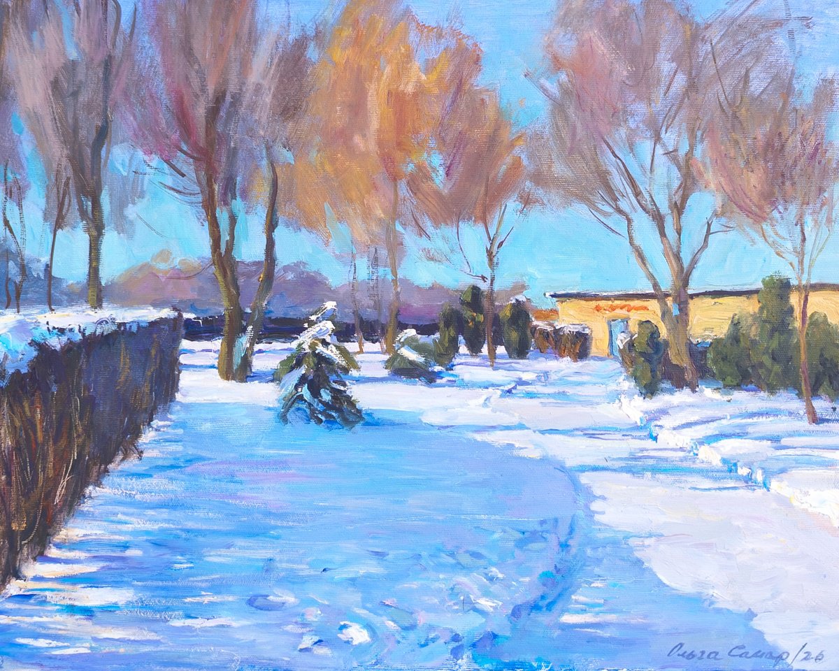 Winter Sun Day By Olga Samar, 20 X 16, Artwork For Sale On Artfinder