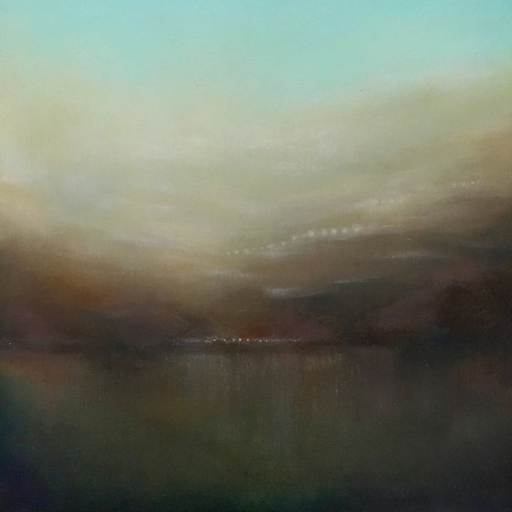 Far shore 60X60 cm oil painting by Elena Troyanskaya