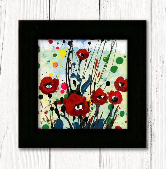 Poppy Dreams 12 - Framed Floral art by Kathy Morton Stanion