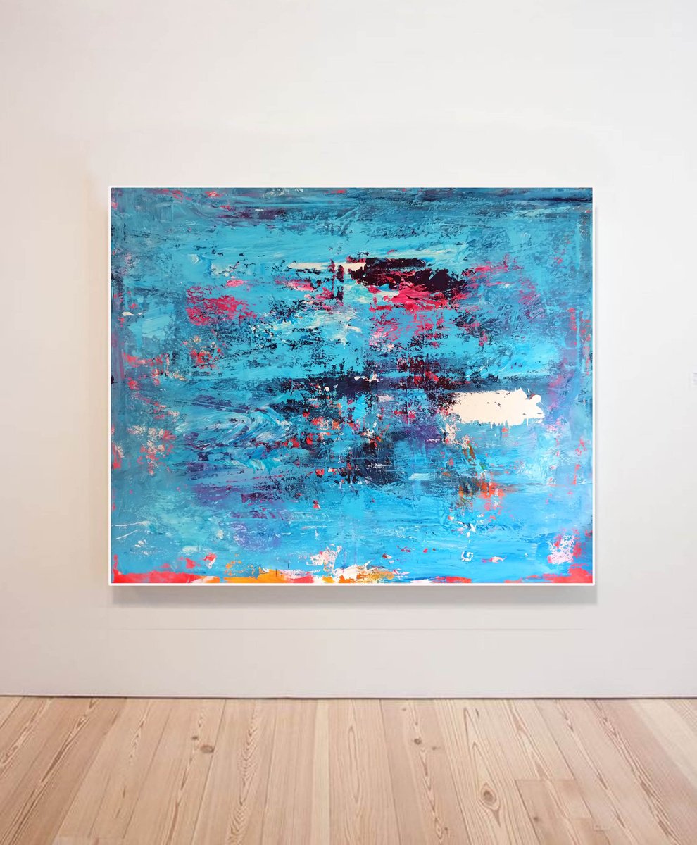 Extra large 170x140 abstract painting My Sky (Infinity) by Veljko  Martinovic