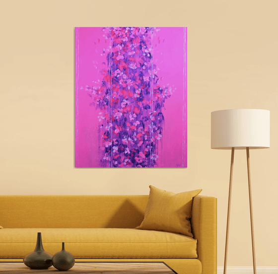 Pink abstract flowers