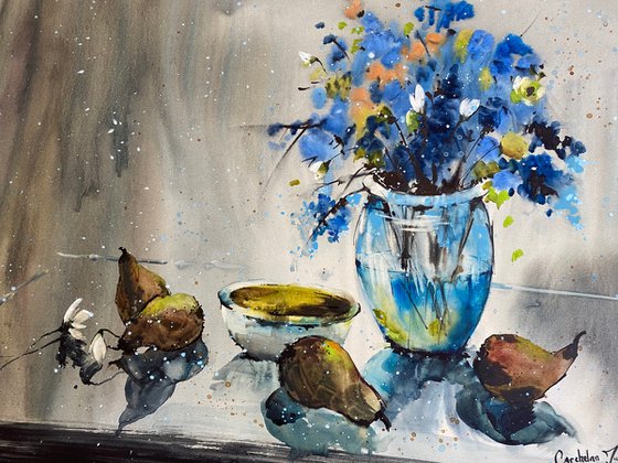 Sold Watercolor “Spring composition", perfect gift