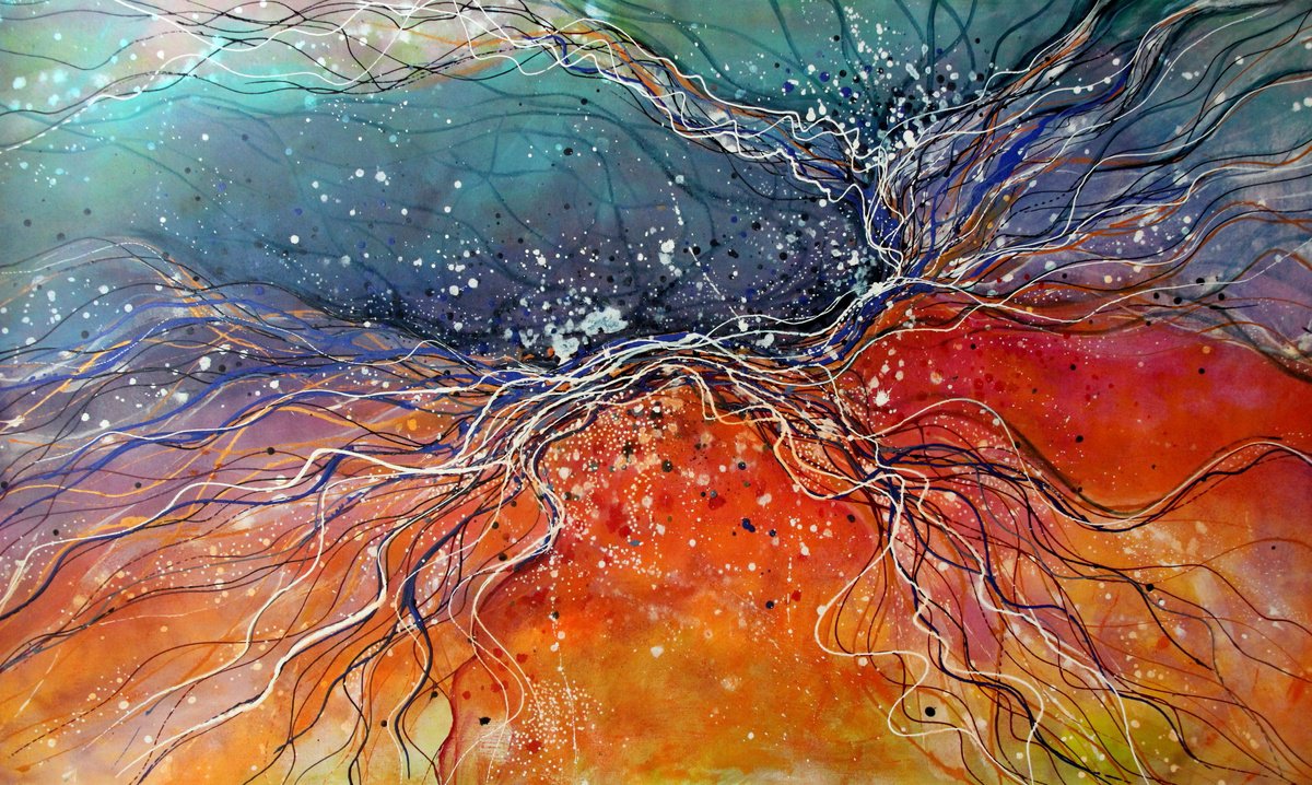 Abstract Landscape Acrylic Painting By Cecilia Frigati, 70 X 39, Some Other Dimensions #1, Original Artwork