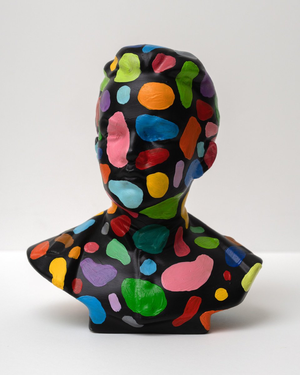 Urban And Pop Portrait Sculpture By Oleksandr Balbyshev, 5 X 5", Recycled Young Lenin #4, Original Artwork