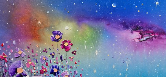 "Rainbow Clouds & Flowers in Love"