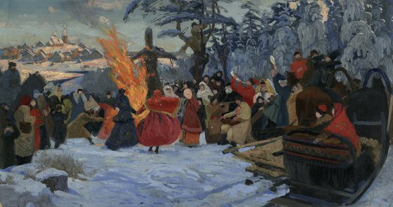Maslenitsa. Farewell to winter. 17th century