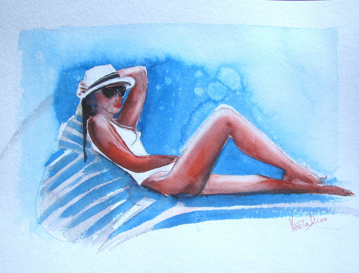Time by the Swimming Pool #3 by Violeta Damjanovic-Behrendt