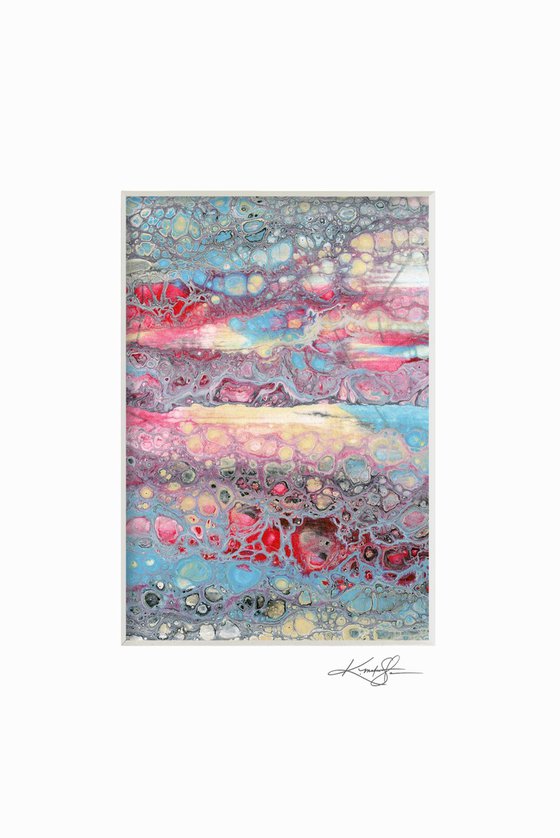 Abstract Dreams Collection 5 - 3 Small Matted paintings by Kathy Morton Stanion