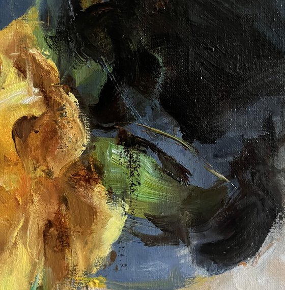 STRENGER AND YELLOW ROSES