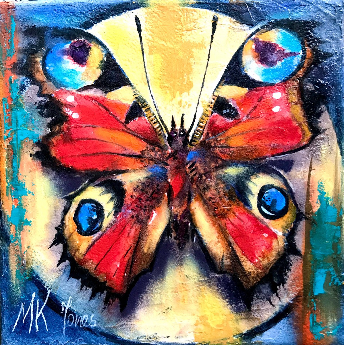 Original sale Peacock Butterfly Art