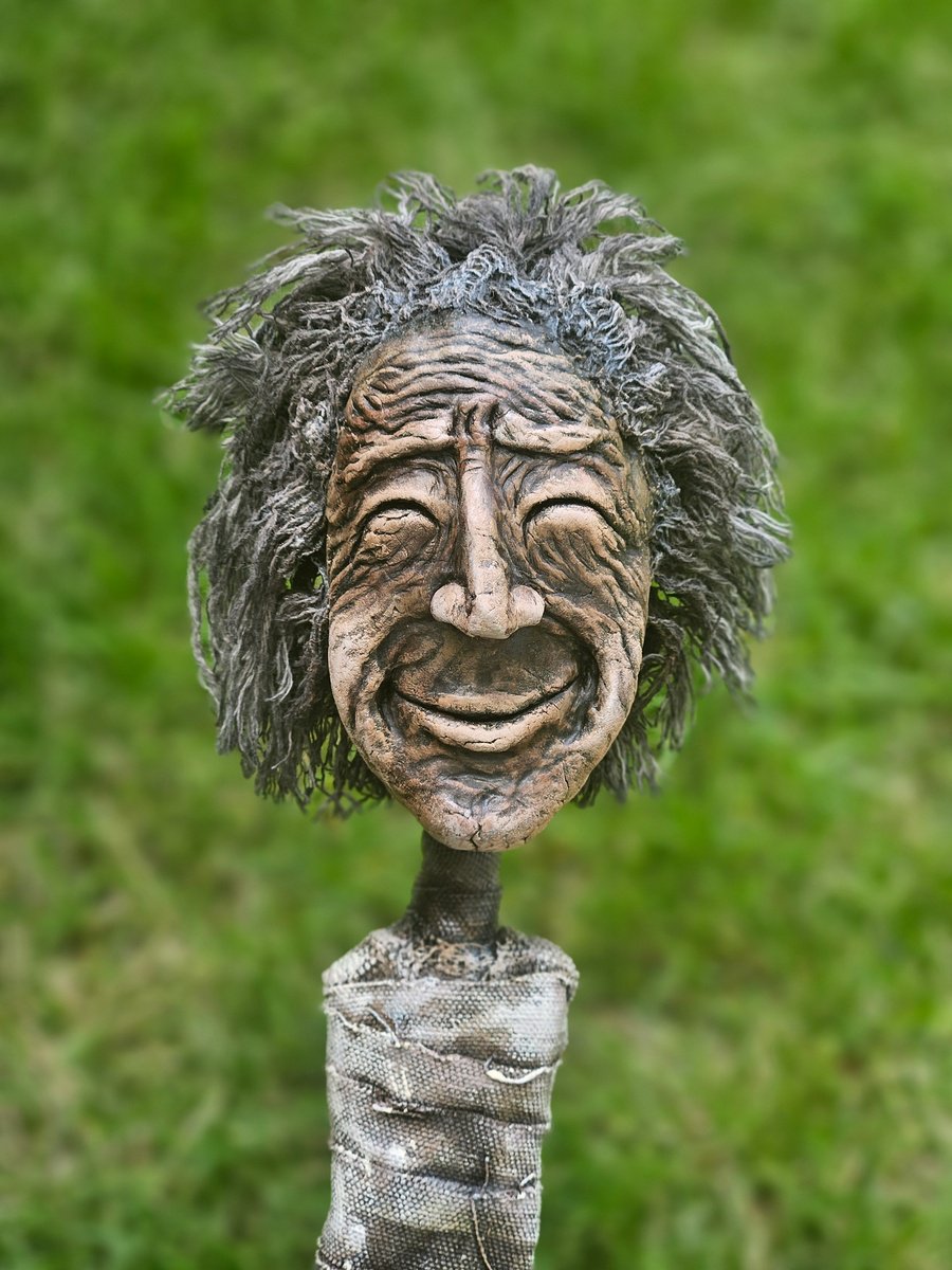 Expressive Portrait Sculpture By Zheka, 5 X 26", The Dreamer, Original Artwork