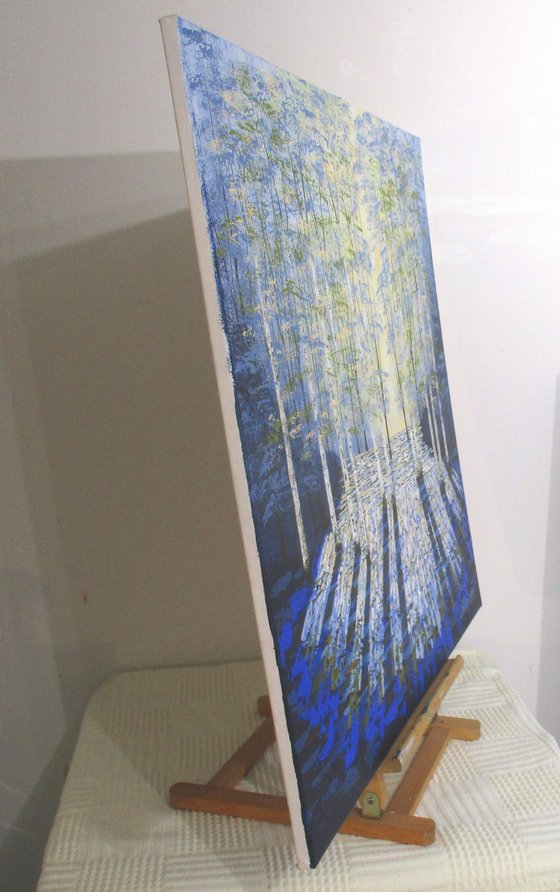 Gold and Blue Forest Light
