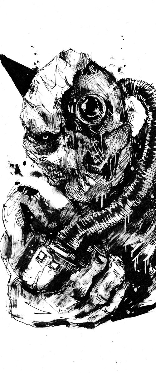 Mr. Cyborg ink by Ruslan Aksenov