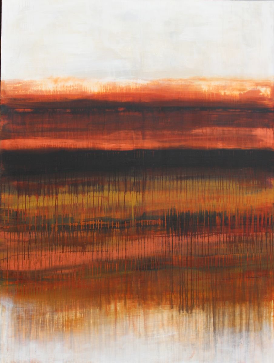 Organic Abstract Acrylic Painting By Andrew Watt, 54 X 72, What Lies Beneath, Original Artwork