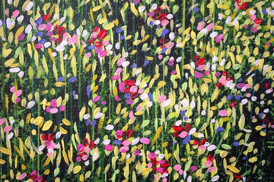 Forest Path With Wild Flowers