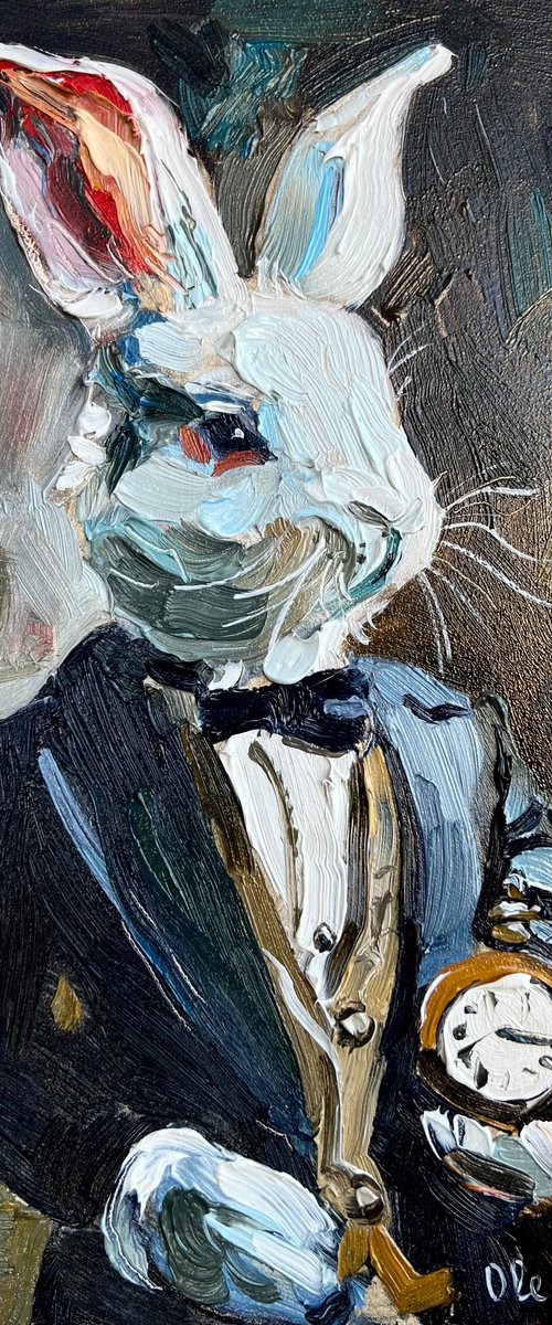 Bunny in a Tuxedo by Ole Karako