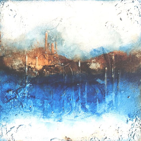 blue compilation (6 artworks each 30 x 30 cm) Dee Brown
