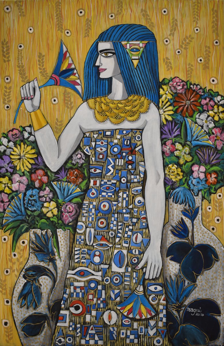 Isis with Flowers by Nagui