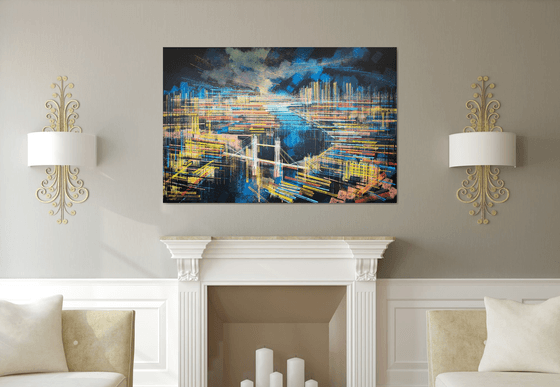 London Lit Bright! - Large Painting