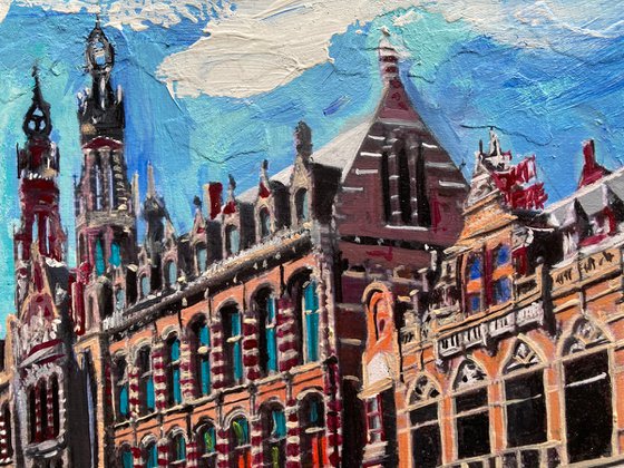 Gothic Buildings In Amsterdam