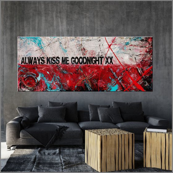 Goodnight Kisses 200cm x 80cm Always Kiss Me Goodnight Urban Pop Art