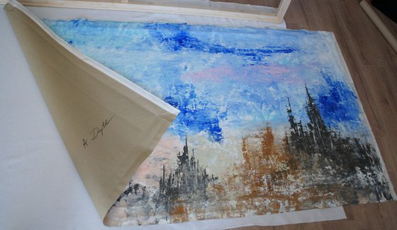 CANVAS ONLY - Middle Earth - 200 x 100 cm - XXXL (80 x 40 inches)