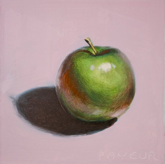 gift for food lovers: modern diptych, still life of apples