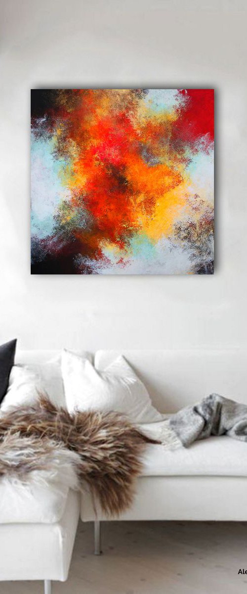 100 x 100cm. / abstract painting / Episode 76 by Alex Senchenko