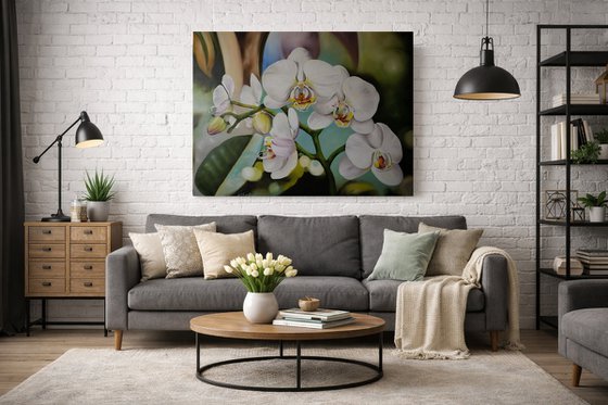 White Orchids Floral