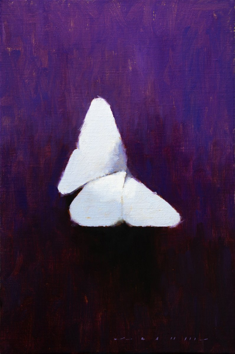 Photorealistic Still Life Oil Painting By Rostyslav Malysh, 8 X 12", - Folded Wings - ?, Original Artwork