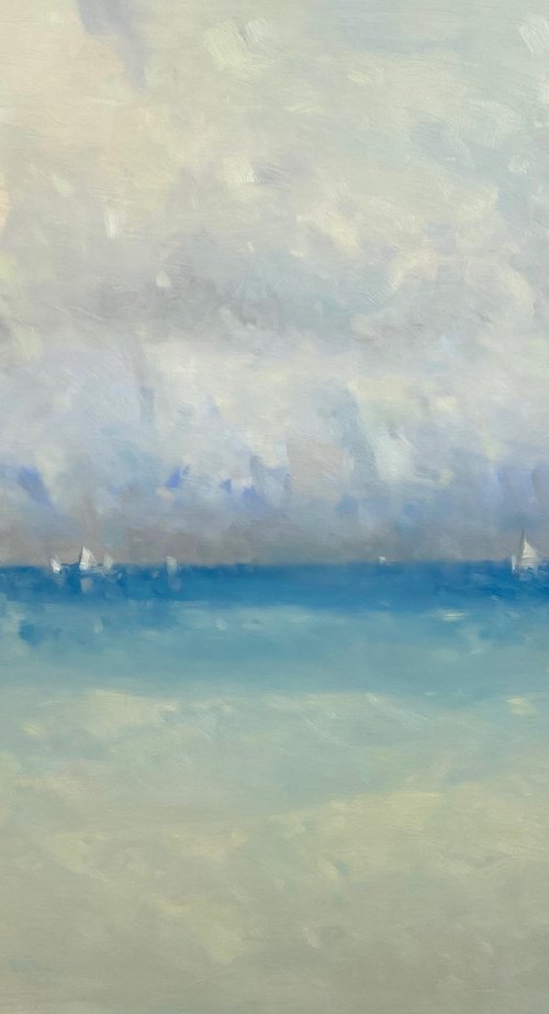 Ocean Breeze, Original oil painting, Handmade artwork, One of a kind by Vahe Yeremyan